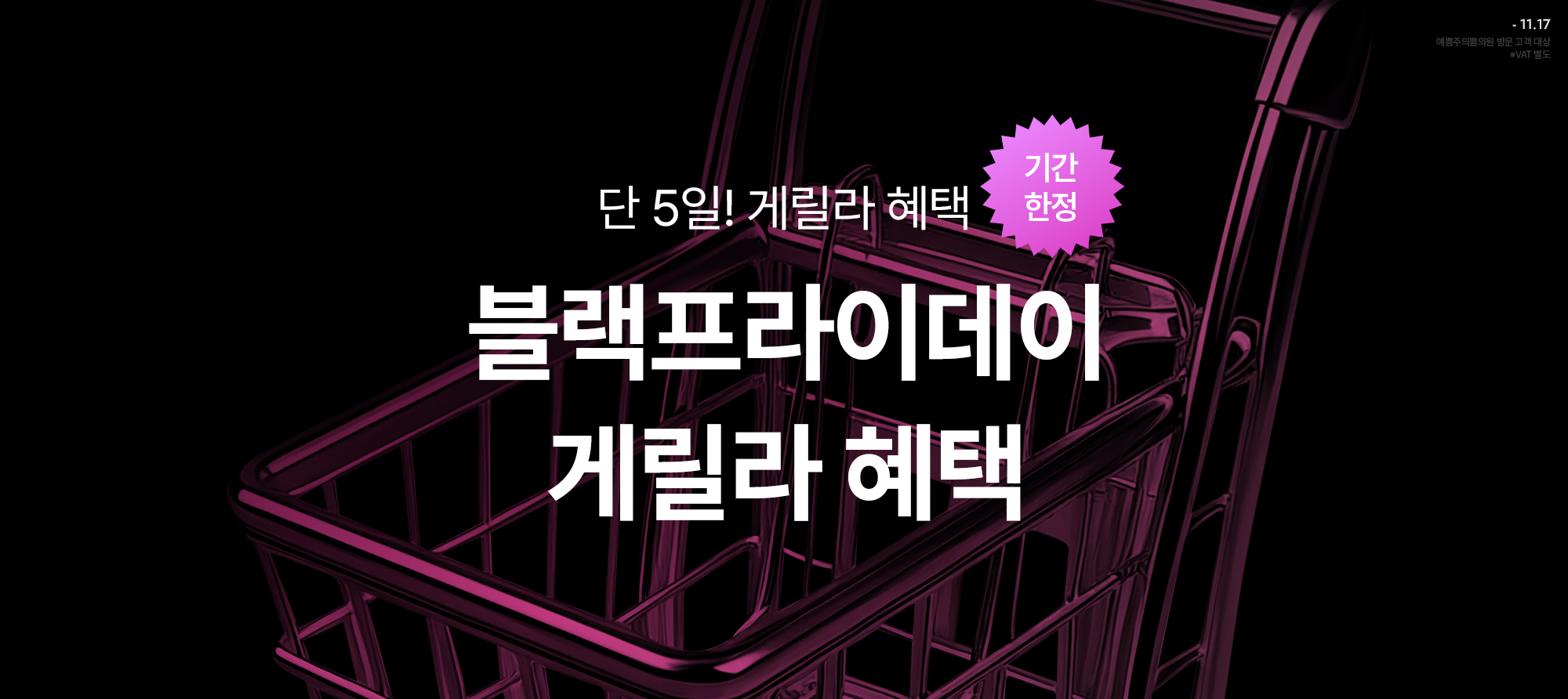 단 5일! 블랙프라이데이 게릴라 혜택